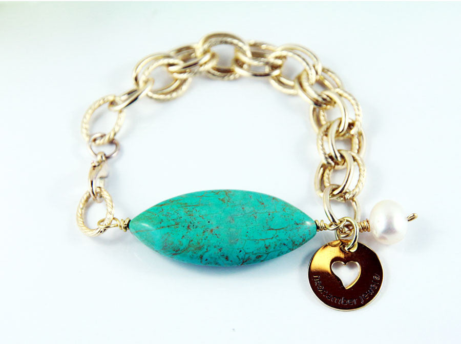 The Dew Turquoise Chain Bracelet
